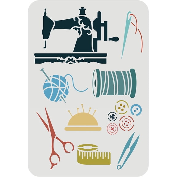 1 pc Large Plastic Reusable Drawing Painting Stencils Templates for Painting on Scrapbook Fabric Tiles Floor Sewing Machine Pattern 297x210mm