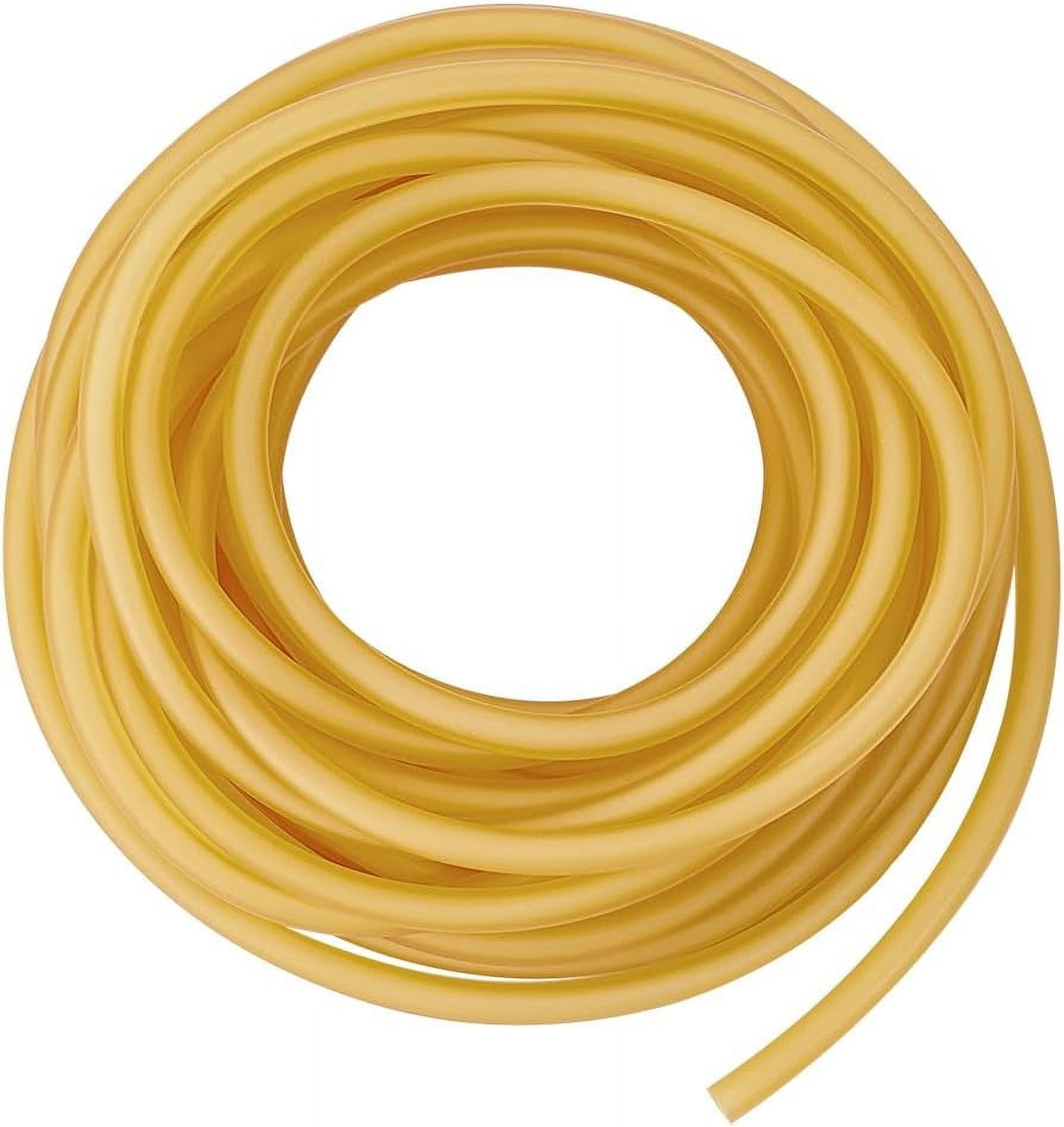 1 pc Latex Rubber Tubing 1/8" (3mm) ID x 1/4" (6mm) Natural Latex Tube Surgical Tubing Sling Rubber Band Fitness Hose High Temperature Silicone Vacuum Tubing Hose Gold