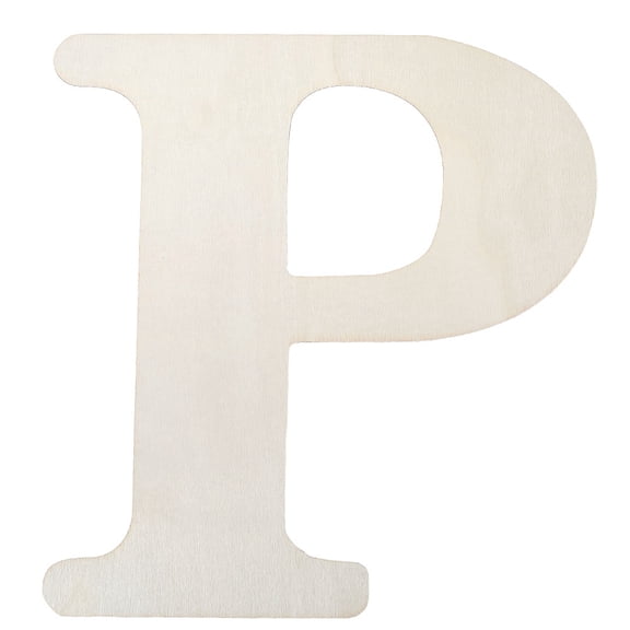 1 pc Letter Unfinished MDF Sheets Letter P 375x355x0.4mm
