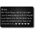 thumbnail image 1 of 1 pc My Love Wallet Card Engraved Wallet Insert Metal Wallet Card Insert Anniversary Romantic Mini Love Notes Gift For Men Husband Boyfriend Fiance Valentine Day Wedding Birthday Christmas, 1 of 7