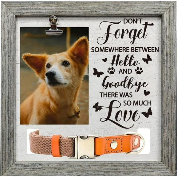 1 pc MDF Pet Photo Frames for Tabletop Display Photo Frame Square Gray Paw Print 230x230mm creative
