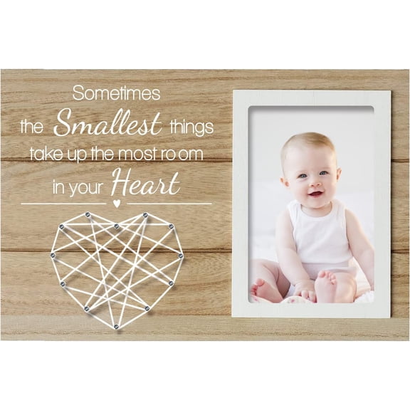 1 pc MDF Photo Frame Rectangle Tan Heart Pattern 20x30cm