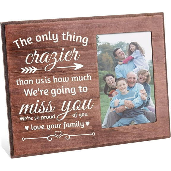 1 pc MDF Photo Frames for Tabletop Display Photo Frame Rectangle with Word Arrows Pattern 195x254x12mm