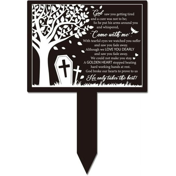 1 pc Memorial Remembrance Plaque Stake Acrylic Plaque Memorial Commemoratory Sign Garden Remembrance Decoration for yard Lawn Grave