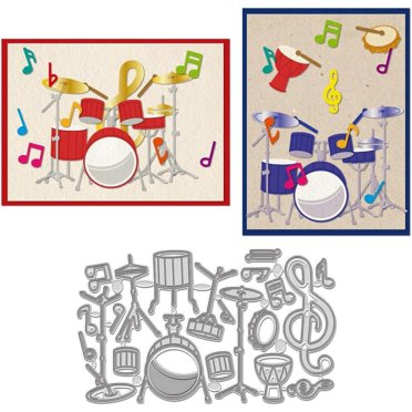 WADORN Cutting Dies For Music Drums, Metal Cutting Dies With Musical...