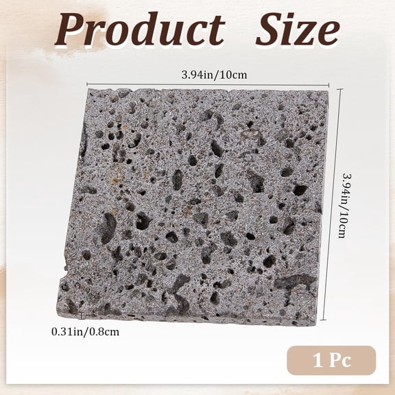 1 pc Nature Marble Rock Display Base Rock Display Base Case with Hole Marble Effect Stone Decorative Display Plate for Jewelries Cosmetics 3.94x3.94 Inch