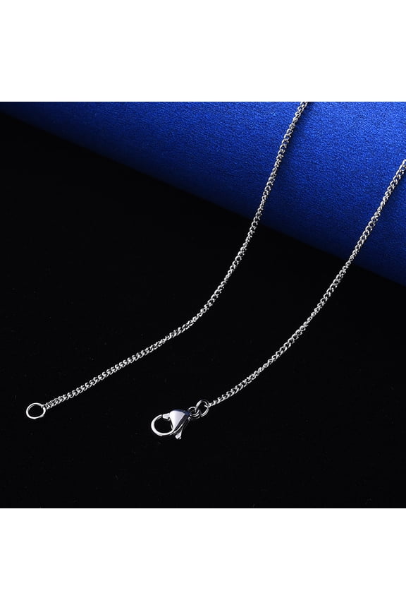 1 pc Non-Tarnish 304 Stainless Steel Curb Chain Necklace with Lobster Claw Clasp Stainless Steel color Link: 3x2x0.6mm 19.68 inch(50cm)