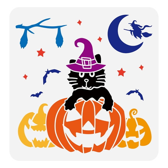 1 pc PET Hollow Out Drawing Painting Stencils for DIY Scrapbook Photo Album Cat Pattern 30x30cm for DIY