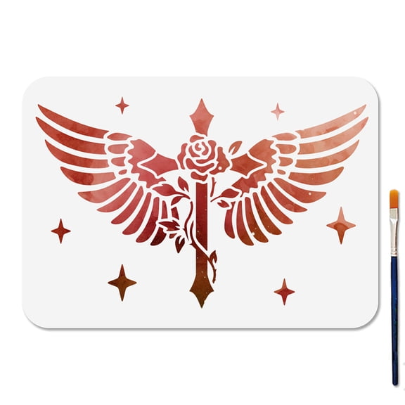 1 pc PET Hollow Out Drawing Painting Stencils for DIY Scrapbook Photo Album Cross 210x297mm