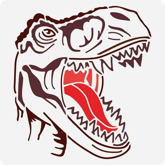 1 pc PET Hollow Out Drawing Painting Stencils for DIY Scrapbook Photo Album Dinosaur Pattern 30x30cm