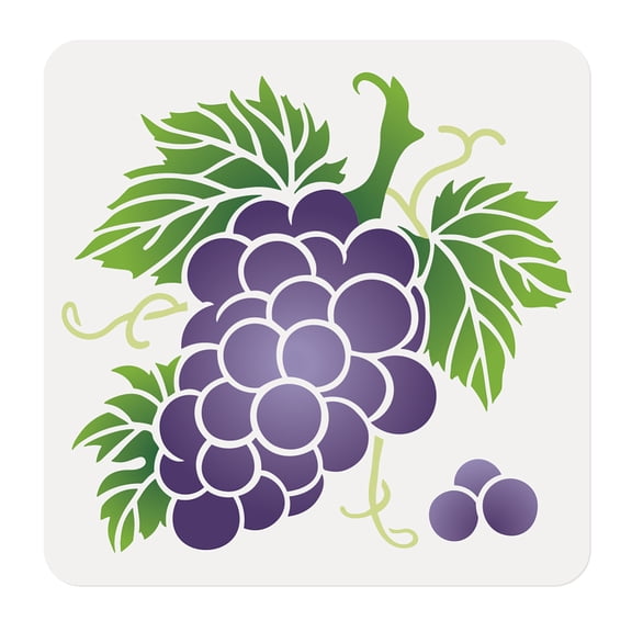 1 pc PET Hollow Out Drawing Painting Stencils for DIY Scrapbook Photo Album Grape 300x300mmDIY