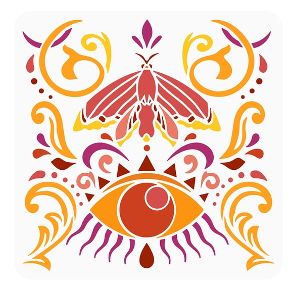 1 pc PET Hollow Out Drawing Painting Stencils for DIY Scrapbook Photo Album Insect Pattern 30x30cm for DIY