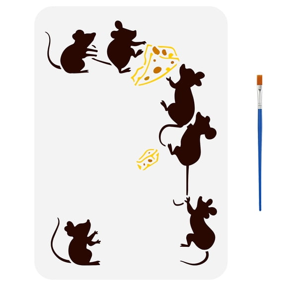 1 pc PET Hollow Out Drawing Painting Stencils for DIY Scrapbook Photo Album Mouse 297x210mm for DIY