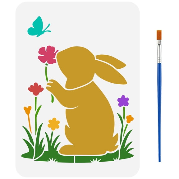 1 pc PET Hollow Out Drawing Painting Stencils for DIY Scrapbook Photo Album Rabbit 297x210mm