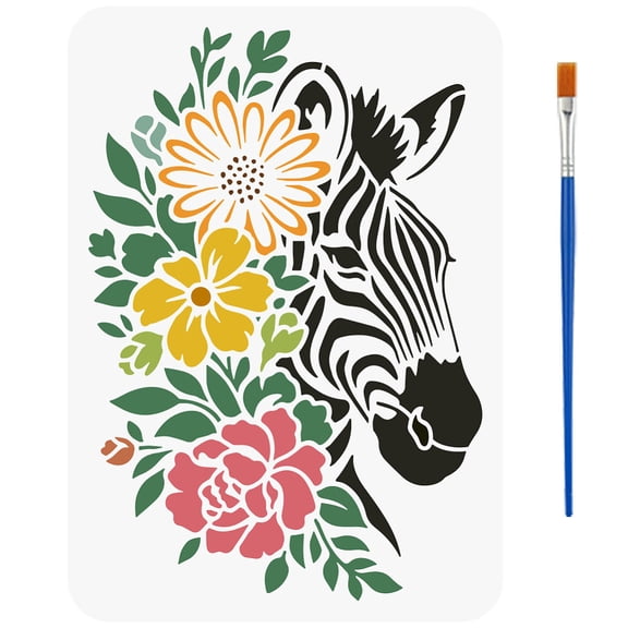 1 pc PET Hollow Out Drawing Painting Stencils for DIY Scrapbook Photo Album Zebra 297x210mm