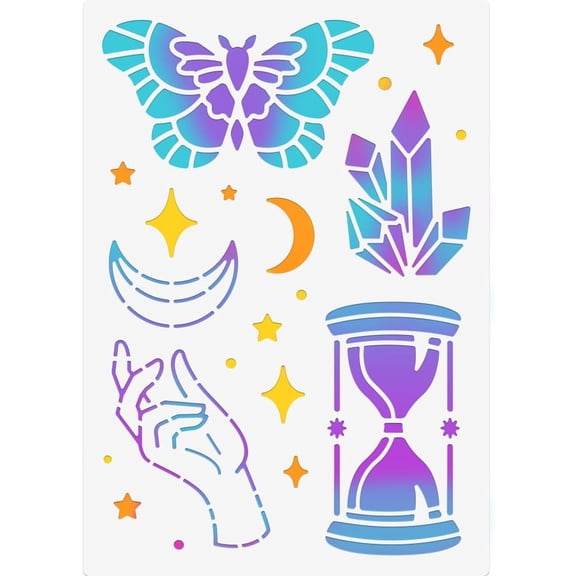 1 pc PET Hollow Out Drawing Painting Stencils for DIY Scrapbook oto Album Mixed Shapes 297x210mm