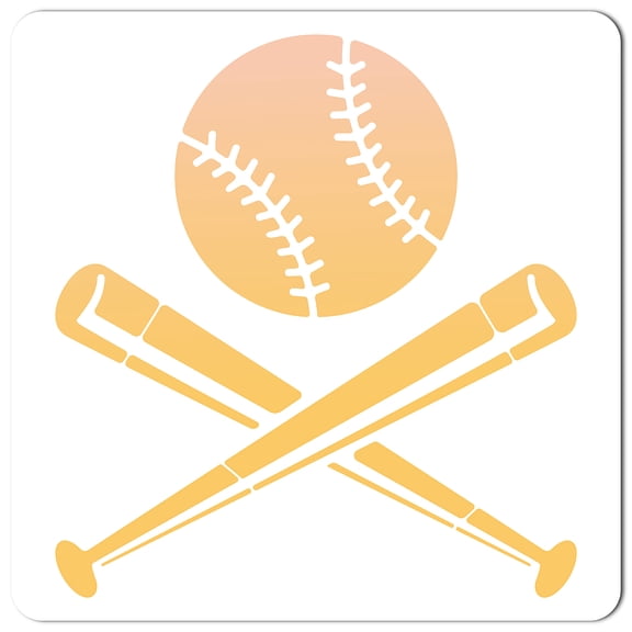 1 pc PET Plastic Drawing Painting Stencils Templates Square Baseball Pattern 30x30cm