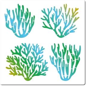 1 pc PET Plastic Hollow Out Drawing Painting Stencils Templates Square Grass Pattern 18x18cm by handwork