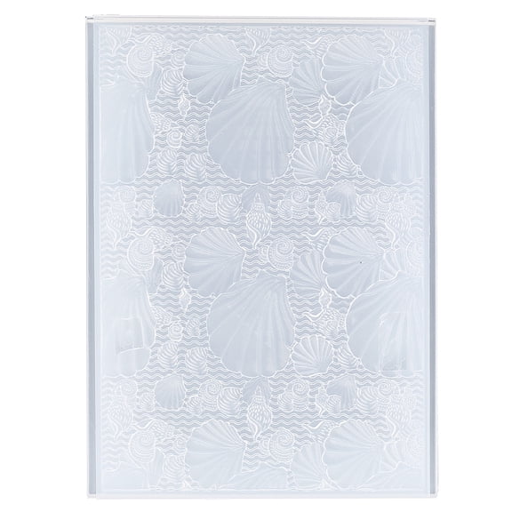 1 pc PP Plastic Embossing Folder Templates Textured Background Embossing Folders for Card Scrapbooking Paper Craft Making Shell Shape 160x105x6mm
