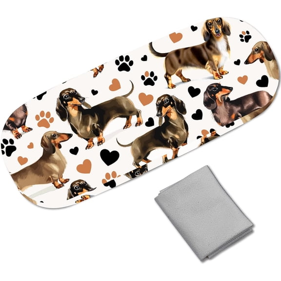 1 pc PU Leather Hard Shell Glasses Case with Flocking for Eyeglass Sun Glasses Protector Dog 162x62x39mm for DIY
