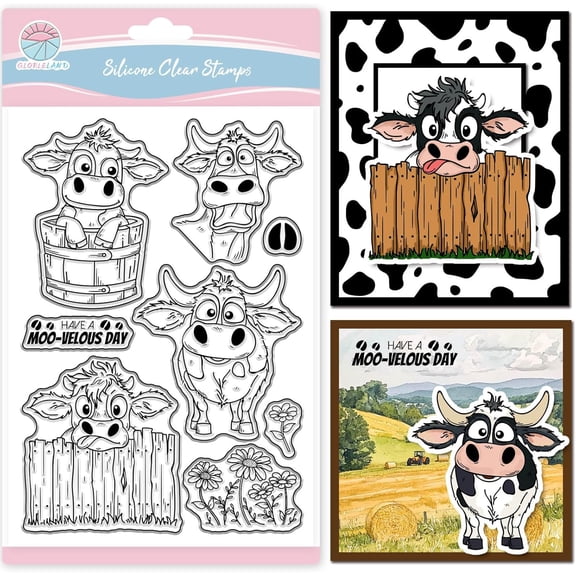 1 pc PVC Clear Stamps for DIY Scrapbooking Photo Album Decorative Cards Making Stamp Sheets Cattle 160x110mm creative