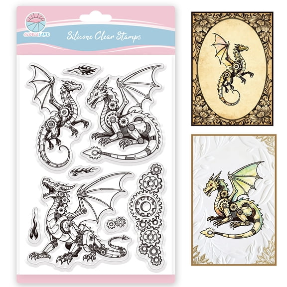 1 pc PVC Clear Stamps for DIY Scrapbooking Photo Album Decorative Cards Making Stamp Sheets Dragon 160x110mm
