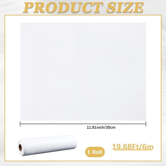 1 pc PVC Shelf Liners for Kitchen Cabinet & Drawer White 300mm 6m/pc PVC