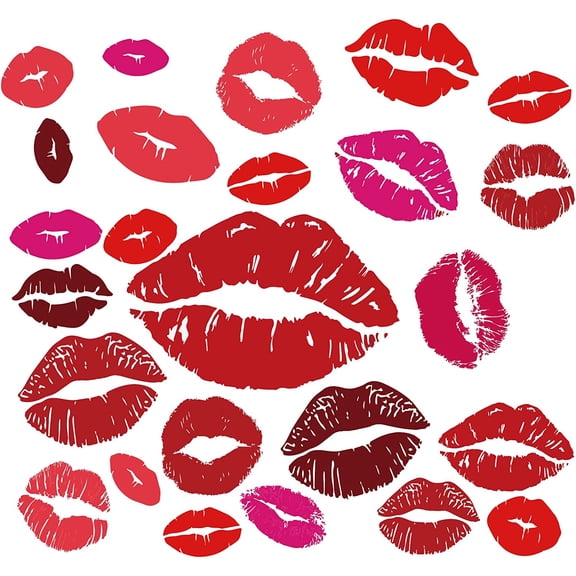 1 pc PVC Wall Stickers Rectangle for Home Living Room Bedroom Decoration Lip Pattern 390x800mm