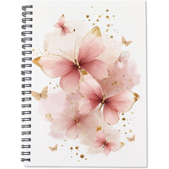1 pc Paper Spiral Notebook Rectangle Butterfly 210x152mm 80 sheets/pc for DIY