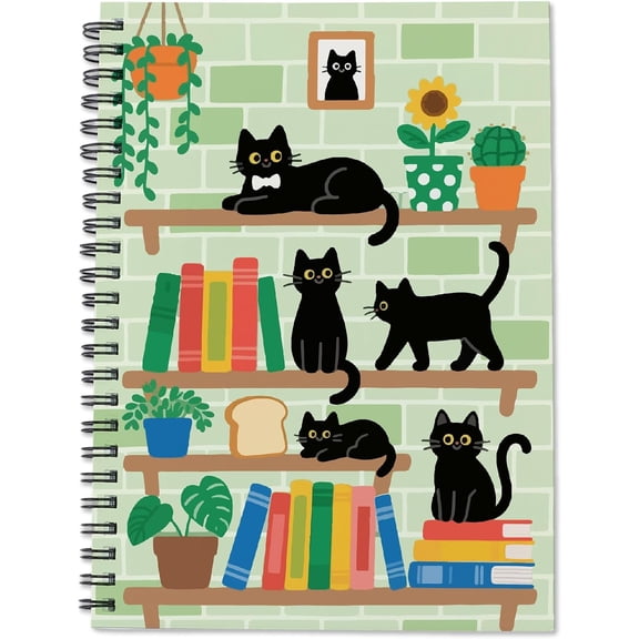 1 pc Paper Spiral Notebook Rectangle Cat Shape 210x152mm 80 sheets/pc for DIY