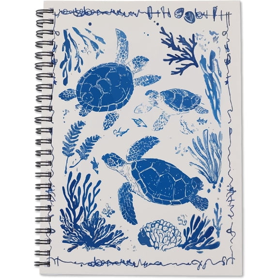 1 pc Paper Spiral Notebook Rectangle Turtle 210x152mm 80 sheets/pc for DIY