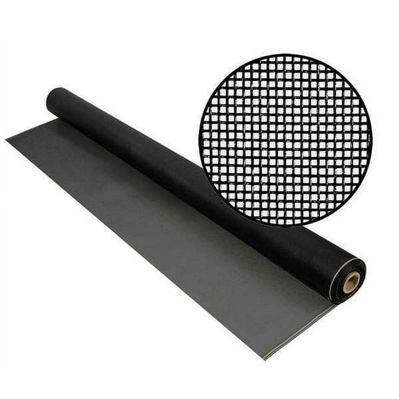 1 pc, Phifer Door and Window Screen, Fiberglass, 48 in W, 100 ft L, 0.013 in Wire Dia, Charcoal