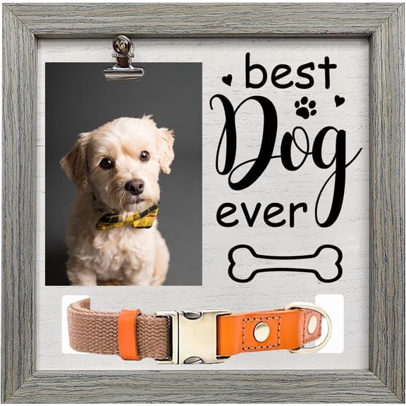 1 pc Photo Frames for Tabletop Display Photo Frame Square with Word Gray Paw Print 230x230mm