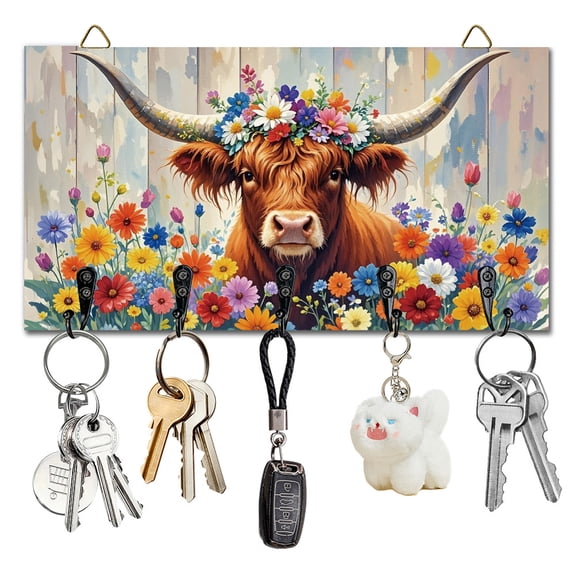 1 pc Pine Wood & Iron Wall Mounted Hook Hangers Decorative Organizer Rack Castle 130x240x10mm