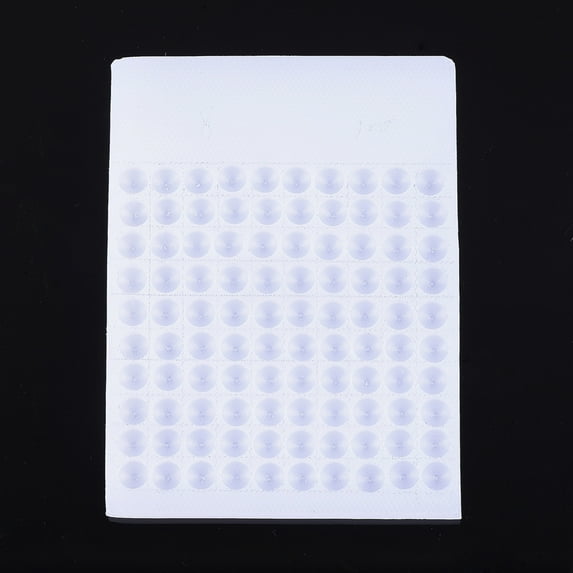 1 pc Plastic Bead Counter Boards White for Counting 4mm 100 Beads 7.8x5.3x0.4cm
