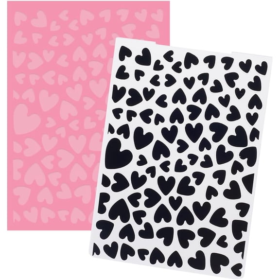 1 pc Plastic Embossing Folders Concave-Convex Embossing Stencils for Handcraft Photo Album Decoration Heart Pattern 148x105x3mm by handwork