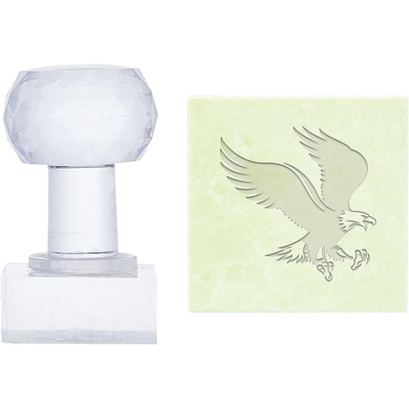 1 pc Plastic Stamps DIY Soap Molds Supplies Square Eagle Pattern 38x38mm