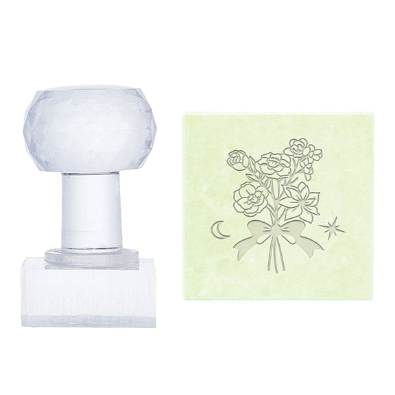 1 pc Plastic Stamps DIY Soap Molds Supplies Square Flower Pattern 38x38mm