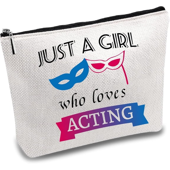 1 pc Polycotton Canvas Storage Bags Metal Zipper Pouches Rectangle with Pattern Mask 18x25cm