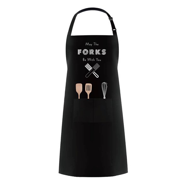 1 pc Polyester Apron Daily Supplies Rectangle Fork Pattern 770x590mm Polyester