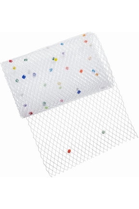 1 pc Polyester Mesh Fabric for DIY Bride Veils Hats Fascinators White 250~255mm 2m/pc art