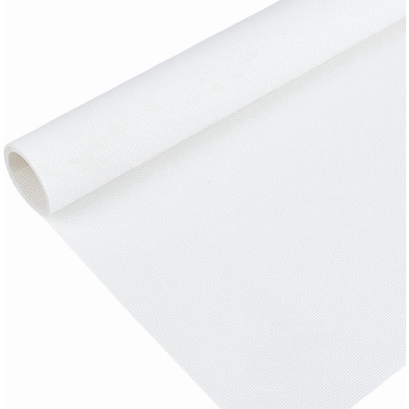 1 pc Polyester PVC Stitch Fabrics Aida Cloth Rectangle White 303x0.7mm 1m/pc