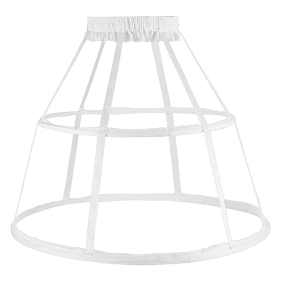 1 pc Polyester & Plastic Wire Skirt Hoop Petticoat for Wedding Dress Ball Gown White 590x470mm