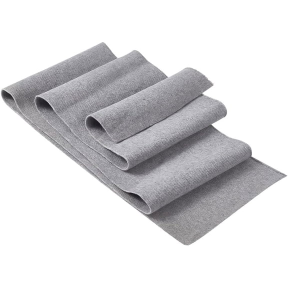 1 pc Polyester Stretch Kintted Rib Fabric for Clothing Accessories Gray 100x15x0.15~0.2cm