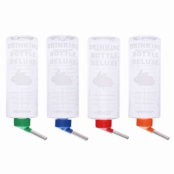 1 pc Random 1000ml Rabbit Drinking Plastic Water Bottle Dispenser Feeder Hanging Pet Guinea Pig Squirrel Rabbit Drinking Bottle