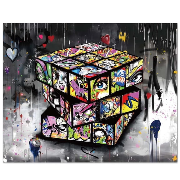 1 pc Rectangle Coated Paper Wall Decorations Cube 280x350mm
