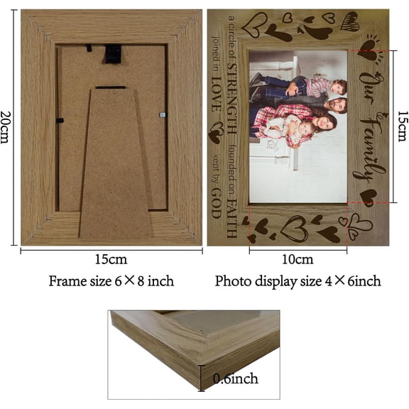 1 pc Rectangle Wood Photo Frames for Printing Accessories Heart 218x168mm Pictures Photo Props Wall Decor