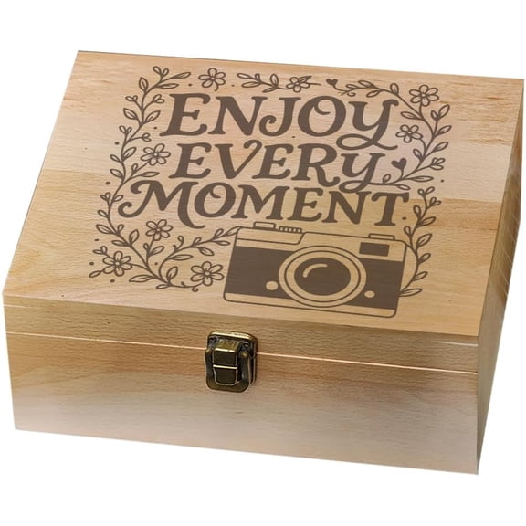 1 pc Rectangle Wooden Memory Keepsake Boxes with Lids for Anniversary Wedding Memory Birthday Valentines Day Word 24.5x19.5x10.3cm Self-assembly