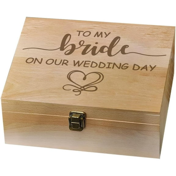 1 pc Rectangle Wooden Memory Keepsake boxes with Lids for Anniversary Wedding Memory Birthday Valentines Day Heart 24.5x19.5x10.3cm