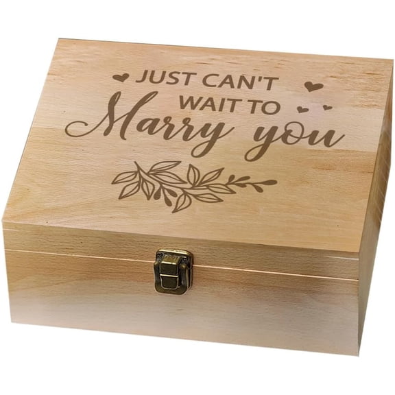 1 pc Rectangle Wooden Memory Keepsake boxes with Lids for Anniversary Wedding Memory Birthday Valentines Day Word 24.5x19.5x10.3cm Wood